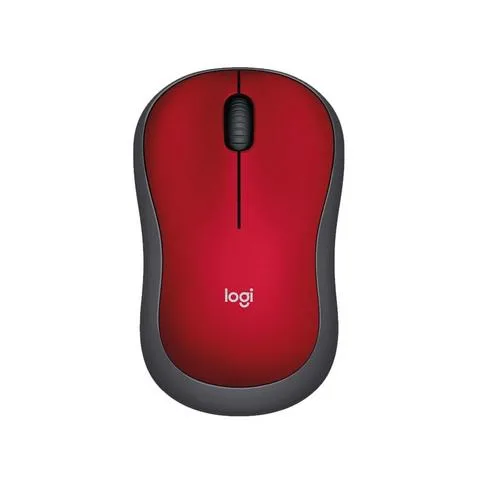 Mouse Logitech Wireless M185 Rojo