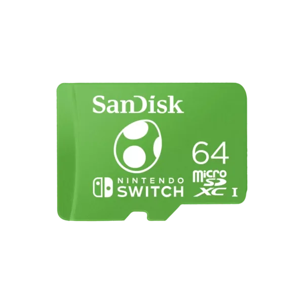 Tarjeta de Memoria Sandisk MicroSDXC 64GB UHS-I Card C10 U3 100Mb for Nintendo Switch Yoshi Edition