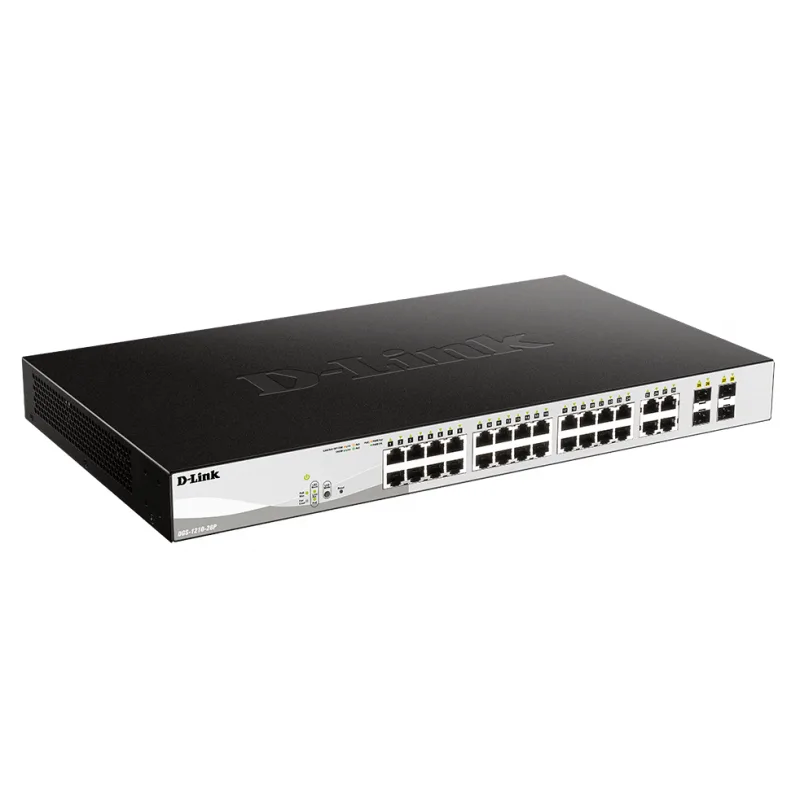 D-LINK SWITCH DGS-1210-28P 24 10/100/1000BASE-T POE 4 100/1000