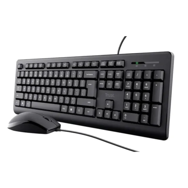 COMBO TECLADO + MOUSE TRUST PRIMO BLACK USB SILENCIOSO