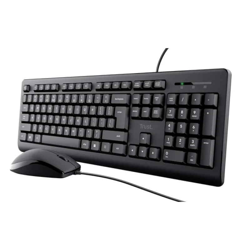 COMBO TECLADO + MOUSE TRUST PRIMO BLACK USB SILENCIOSO