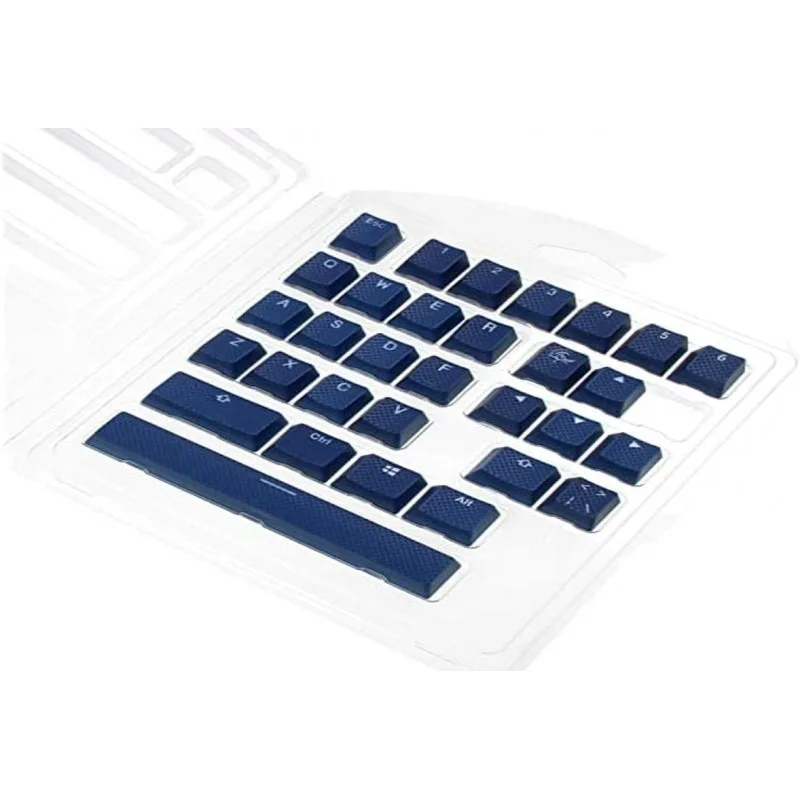 DUCKY RUBBER KEYCAP 31 KEYS RUBBER SEAMLESS DOUBLE SHOT NAVY BLUE COLOR
