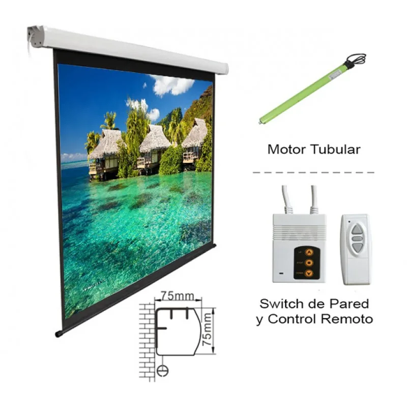 PANTALLA INTELAID PROYECTOR ELECTRICA 3 X 2.20 IT-PSE150