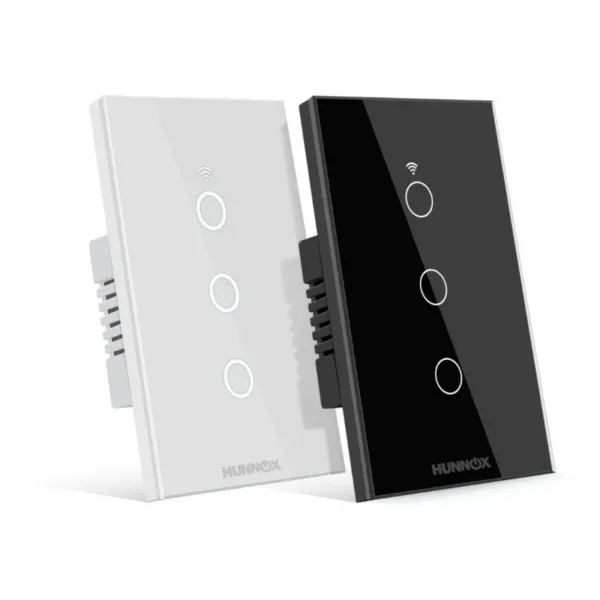 TECLA HUNNOX SMART TACTIL 3 CANALES BLANCO