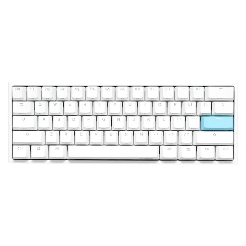 TECLADO GAMER DUCKY ONE 2 MINI RGB WHITE KAIH BOX BROWN SWICHT DOUBLE-SHOT PBT MECANICO