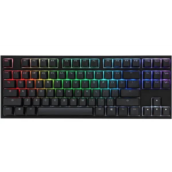 TECLADO GAMER DUCKY ONE 2 RGB TKL BLACK KAILH JADE SWITCH DOUBLE SHOT PBT MECANICO