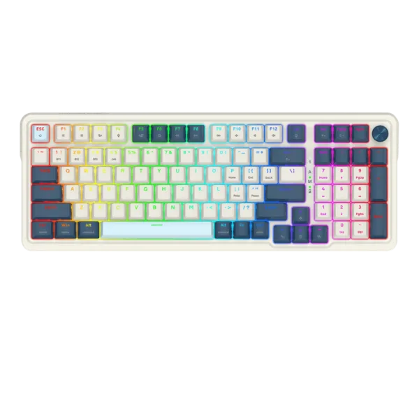 Teclado Redragon Eisa Pro K686 Blanco - Azul
