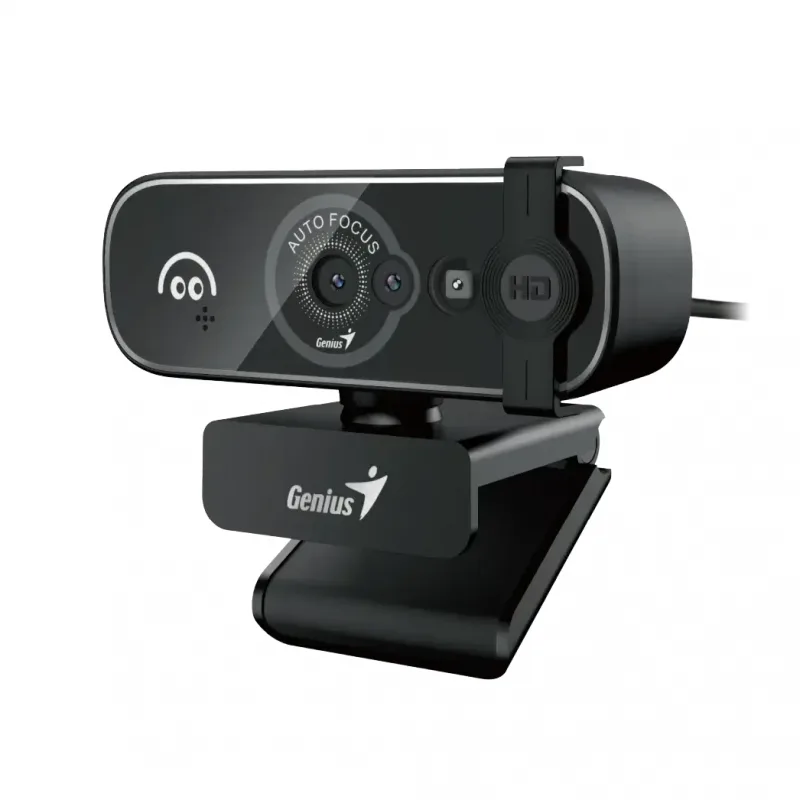 WEBCAM GENIUS FACECAM OPEN BLACK FHD - CON TAPA - WINDOWS HELLO