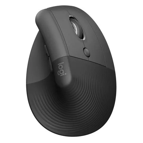 Mouse Logitech Vertical Wireless Serie Ergo Lift negro