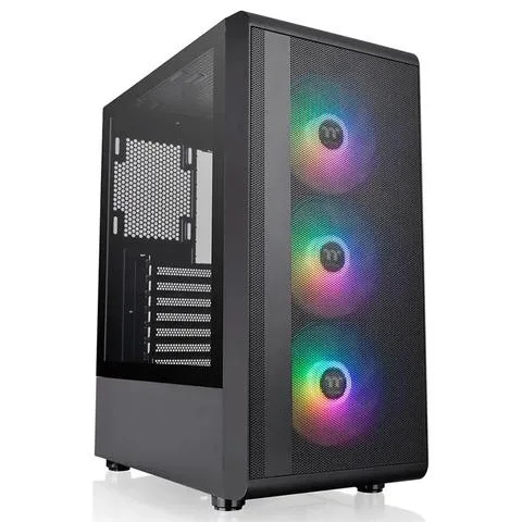 GABINETE THERMALTAKE S200 PLUS TG ARGB BLACK TEMPERED GLASS