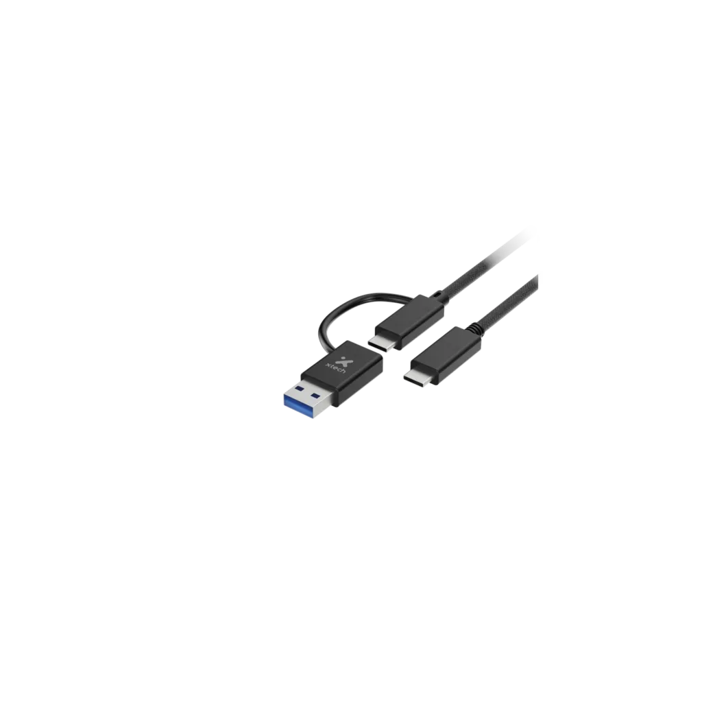 Adaptador Xtech, 2 en 1, usb-C a usb-C con Dongle