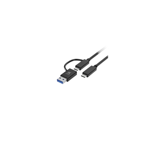 Adaptador Xtech, 2 en 1, usb-C a usb-C con Dongle
