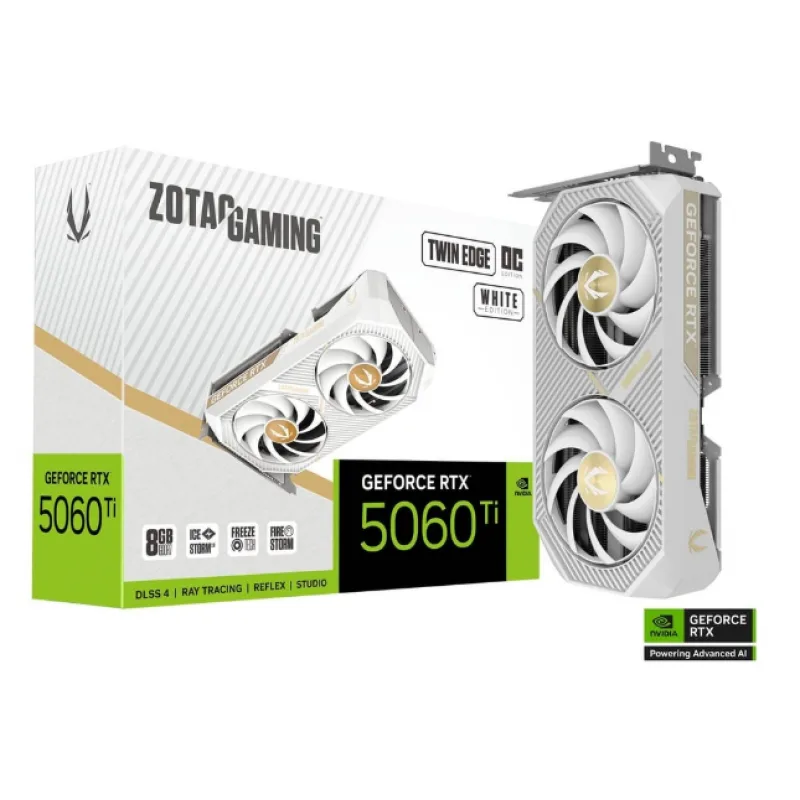 PLACA DE VIDEO ZOTAC RTX5060TI 8GB TWIN EDGE OC WHITE