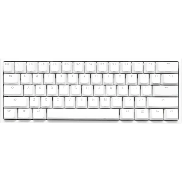 TECLADO GAMER DUCKY ONE 2 MINI RGB CHERRY MX BROWN DOUBLE-SHOT PBT MECANICO WHITE ISO ESPAÑOL