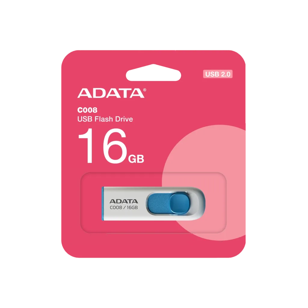 Pen Drive ADATA C008 RWE 16GB USB 2.0 C/ tapa des