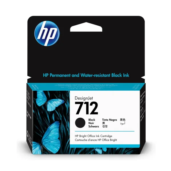 Cartucho de Tinta Plotter HP 712 Negra Alto Rendimiento