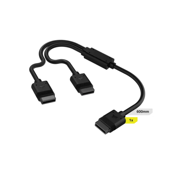 Cable CORSAIR iCUE LINK 1x 600mm tipo Y con conector derecho negro
