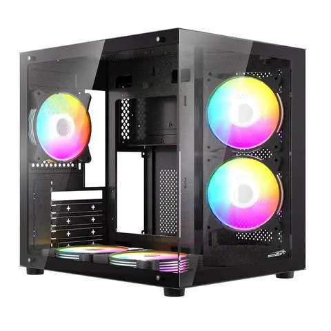 Gabinete Gamer Sentey A8 ZEUS-BLKA Micro ARGB 5 Fanes Black