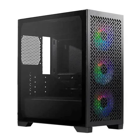 GABINETE COOLER MASTER ELITE 302 BLACK (3 Fans ARGB)