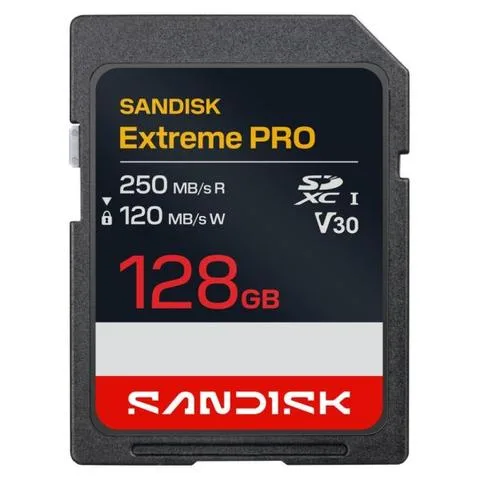 Tarjeta de Memoria SD SanDisk 128GB Extreme Pro 250 Mb/S