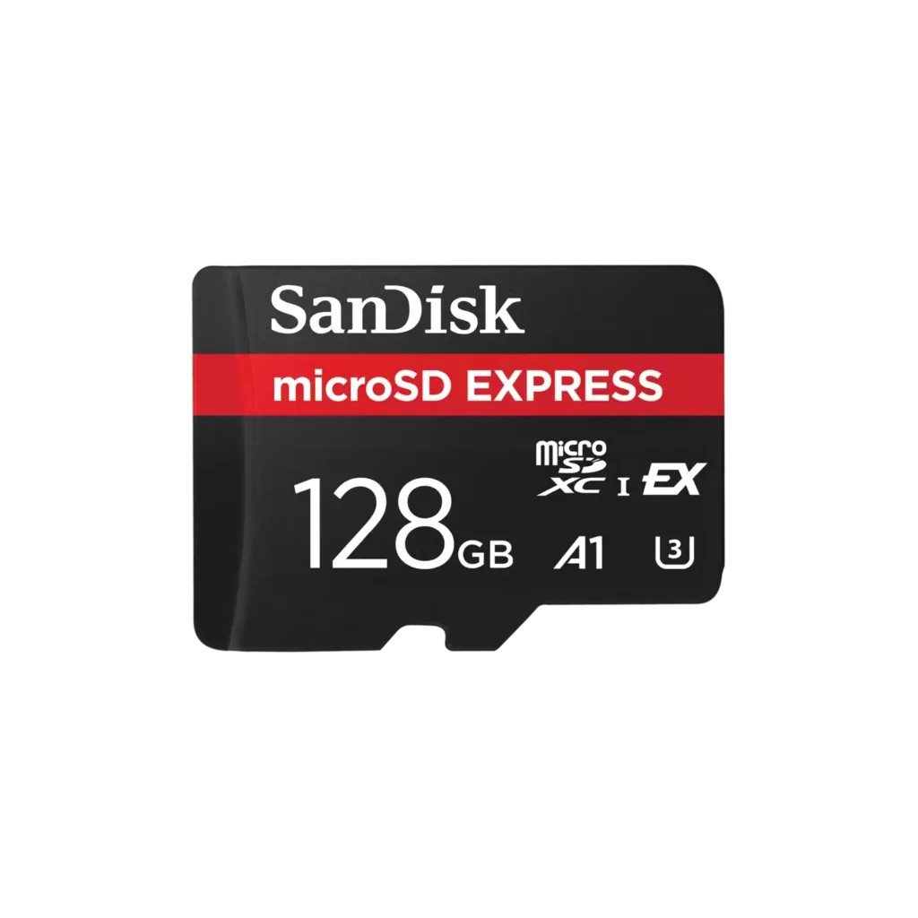 Tarjeta de Memoria SanDisk microSDXC Express 128GB PCIe Gen3 NVMe 880MB/s