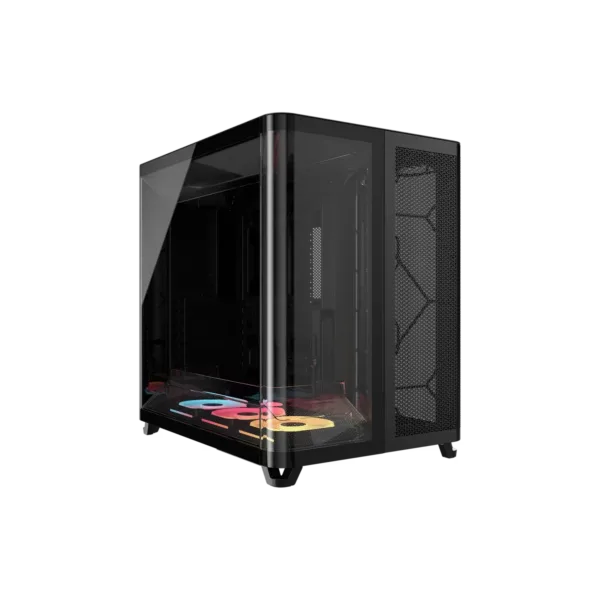 Gabinete CORSAIR AIR 5400 LX-R RGB iCUE LINK Mid Tower con triple cámara Negro