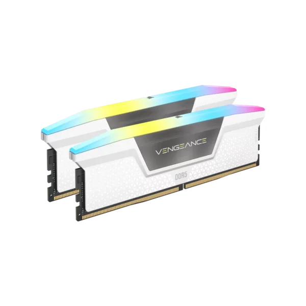 Memoria Ram UDIMM CORSAIR VENGEANCE 32GB DDR5 6000MHz CL30 1.40V (2 x 16GB) Blanca RGB