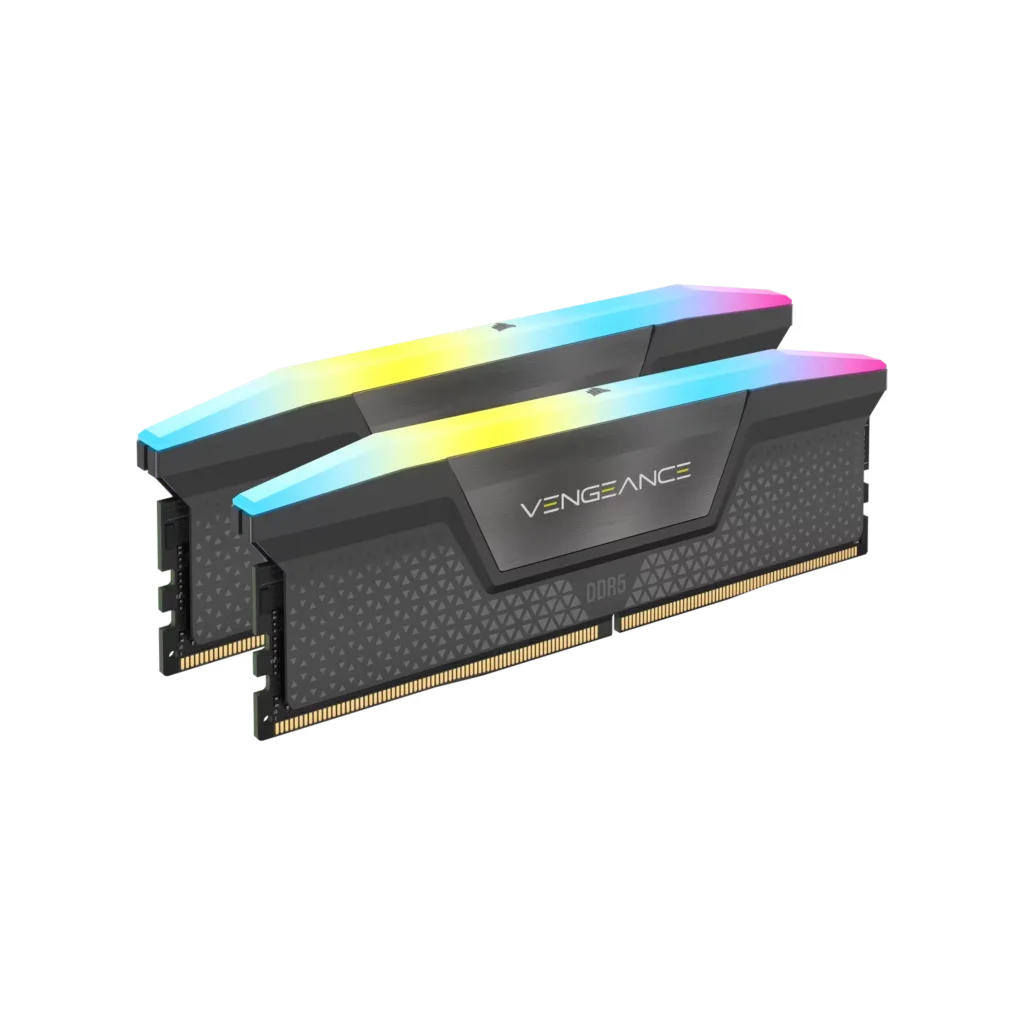 Memoria Ram UDIMM CORSAIR VENGEANCE 32GB DDR5 6000MHz CL30 1.40V (2 x 16GB) Negro RGB
