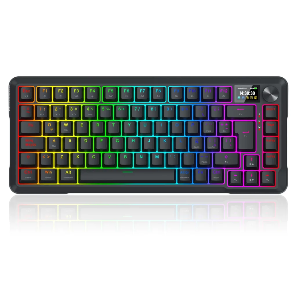 Teclado Inalámbrico Redragon Ucal LCD Pro K724 RGB