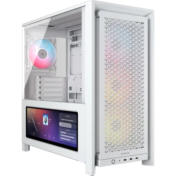 Gabinete CORSAIR FRAME 4000D LCD RS Performance Mid-Tower Blanco