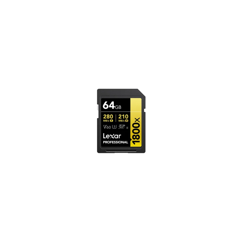 Tarjeta SDXC Lexar 1800X 64GB UHS-II  C10