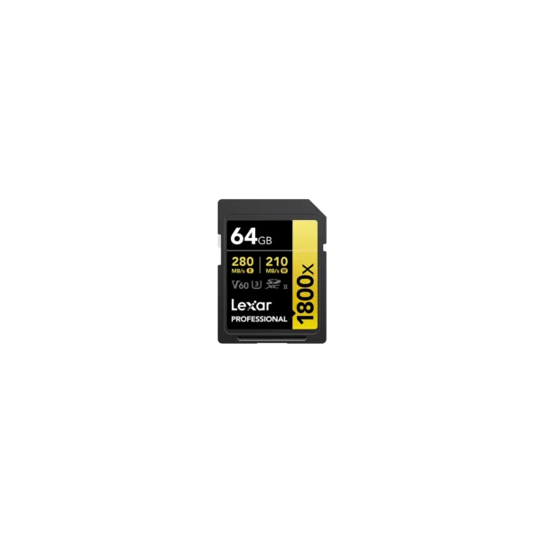 Tarjeta SDXC Lexar 1800X 64GB UHS-II  C10