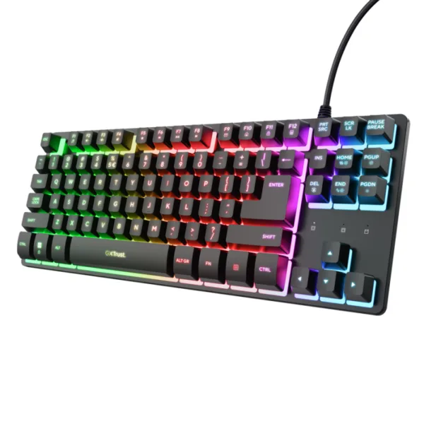 TECLADO TRUST THADO TKL BLACK ES GXT833